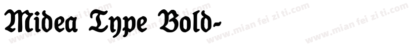 Midea Type Bold字体转换